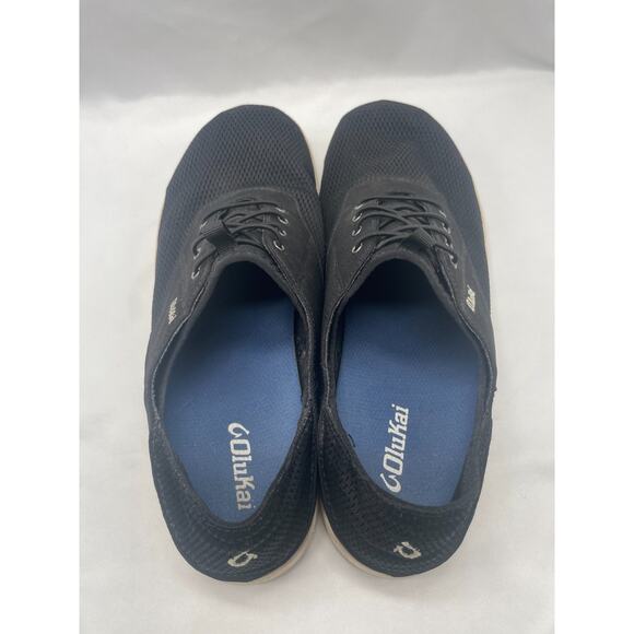 Olukai Men's Nohea Moku Mesh Black Slip Ons Boat Shoes Mens 11.5 - Picture 9 of 10
